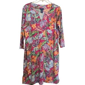 Caribbean Joe Tropical Floral Dress